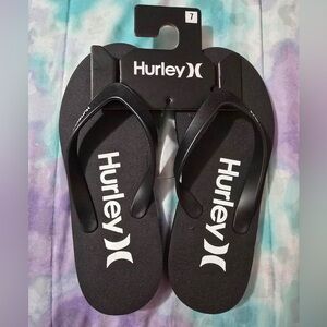 🖤🩴 Hurley Thong Flip Flop Sandals - Black - Mens Size 7